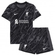 Liverpool Black Goalkeeper 24-25 kids Jersey plus Short 