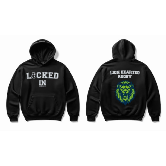 LOCKED IN LionHearted Hoodies -Black LOCKED IN LionHearted Hoodies -Black