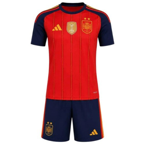 Spain Home World Cup 2026 kids Jersey plus Short Spain Home World Cup 2026 kids Jersey plus Short